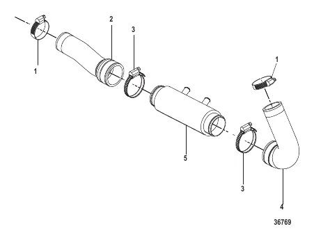 Cooling Hoses and Cooler Sterndrive