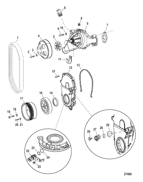 Engine Components (Water Pump And Front Cover)
