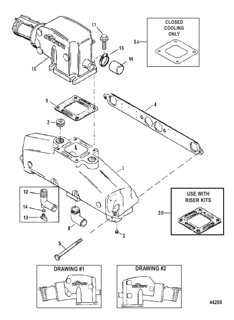 ВЫХЛОПНОЙ КОЛЛЕКТОР И ВЫХЛОПНОЙ КОЛЕНЧАТЫЙ ПАТРУБОК