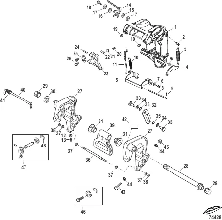 Clamp Brackets/Swivel Bracket Manual Tilt