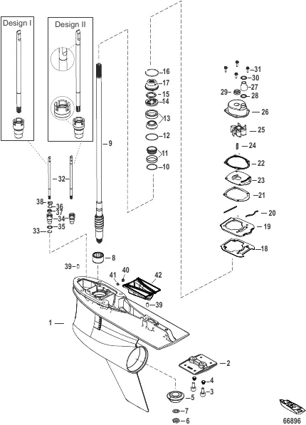 Gear Housing, Driveshaft, 5.44 Torpedo