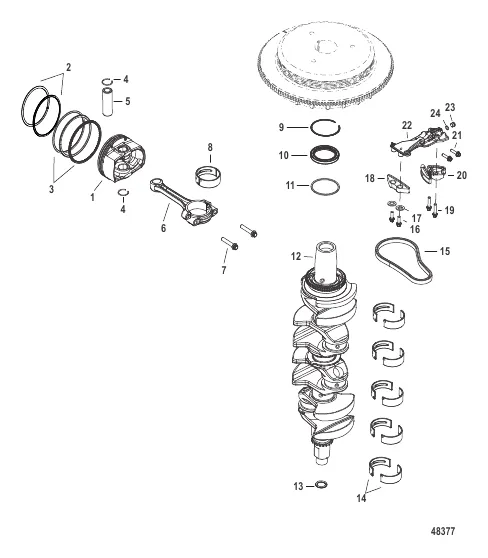 Crankshaft, Pistons and Connecting Rods