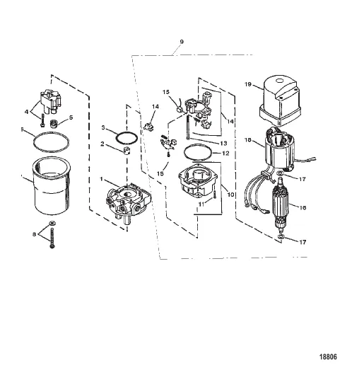 HYDRAULIC PUMP ASSEMBLY (III-IV-V) (OILDYNE)