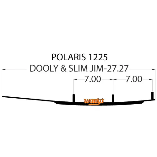 Коньки для лыж снегохода Polaris DP4-1225