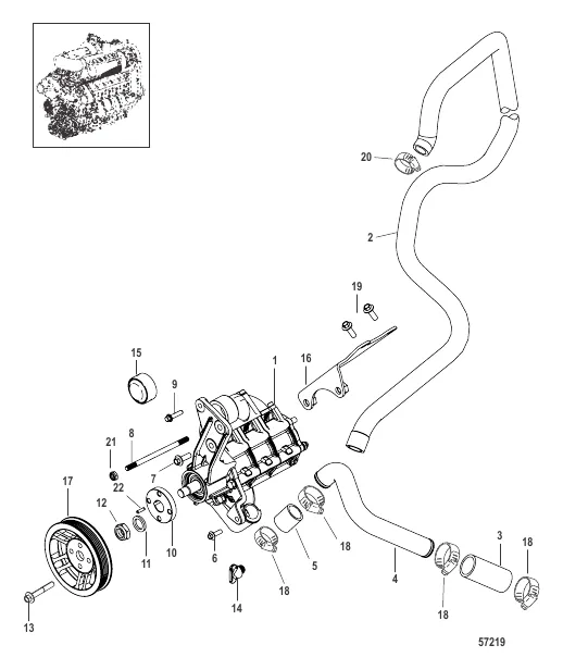 Sea Water Pump 0M966603 and Below