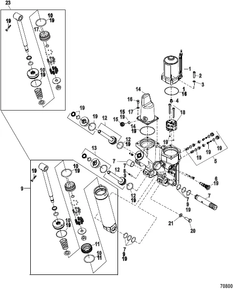 Power Trim Components Plastic Motor Housing Design 1