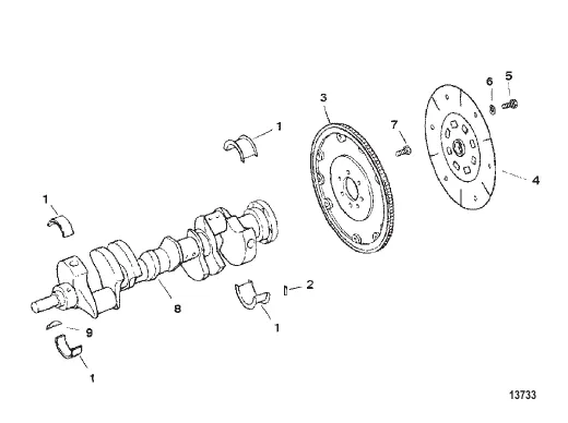 CRANKSHAFT AND FLYWHEEL