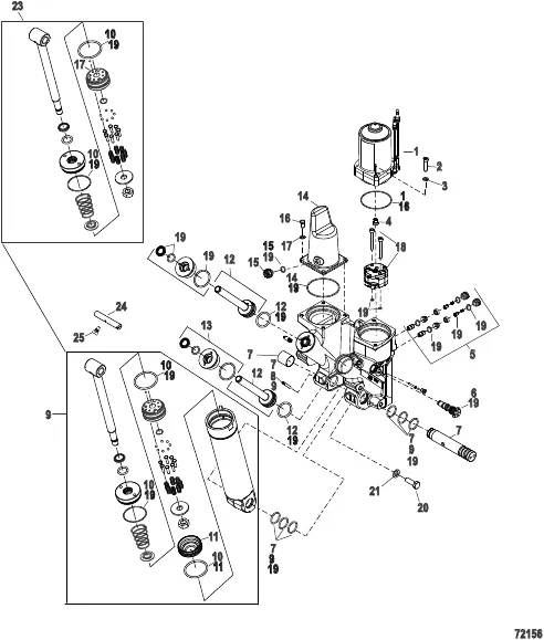 Power Trim Components Plastic Motor Housing