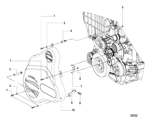 Drive Belt Cover Inboard