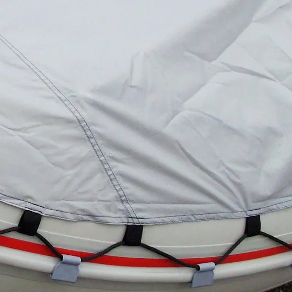 Тент 1Д на лодку 330-340 с носовым отверстием (Серый)