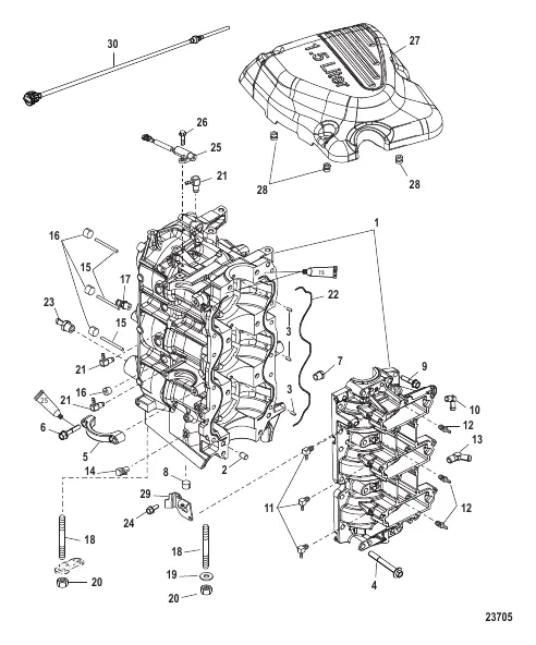 Cylinder Block and Crankcase