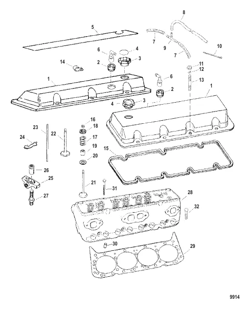 Cylinder Head And Rocker Cover