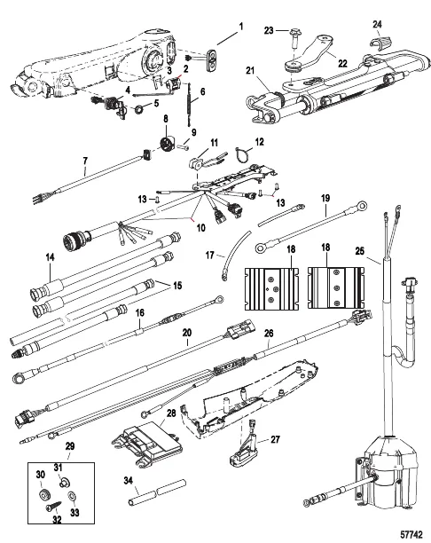 Tiller Handle Kit Components (Big Tiller-Power Steer, DTS)