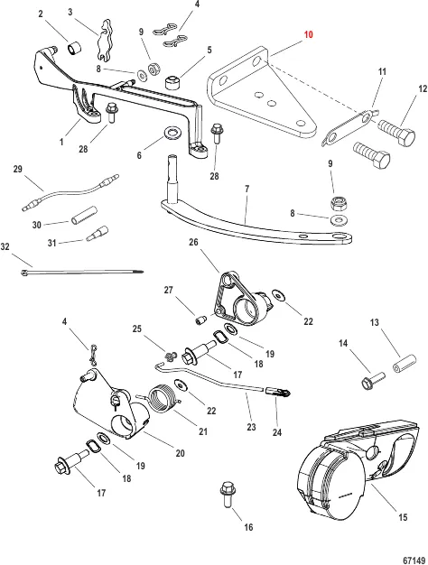 Remote Control Conversion Kit 40/50/60 HP 4-Stroke