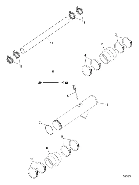 Exhaust Tube QSC, Design-I, 5 Inch