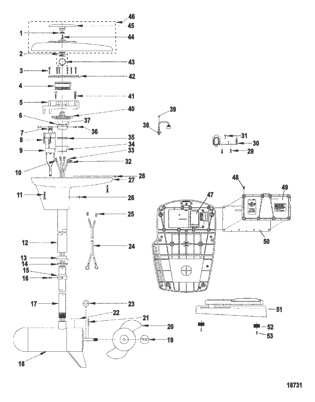 Двигатель для тралового лова в сборе (Модель L43ES / AG43ES) (12 В)