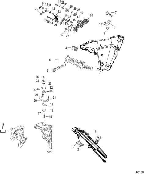 Tiller Handle Conversion Kit RC to Tiller - 8M0137854