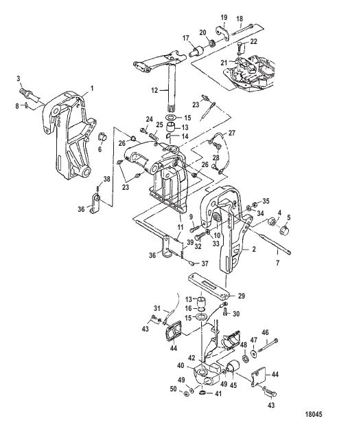 Transom and Swivel Brackets (Power Trim)