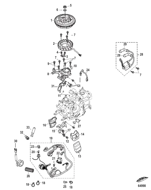 Flywheel, ECU, Wiring Harness