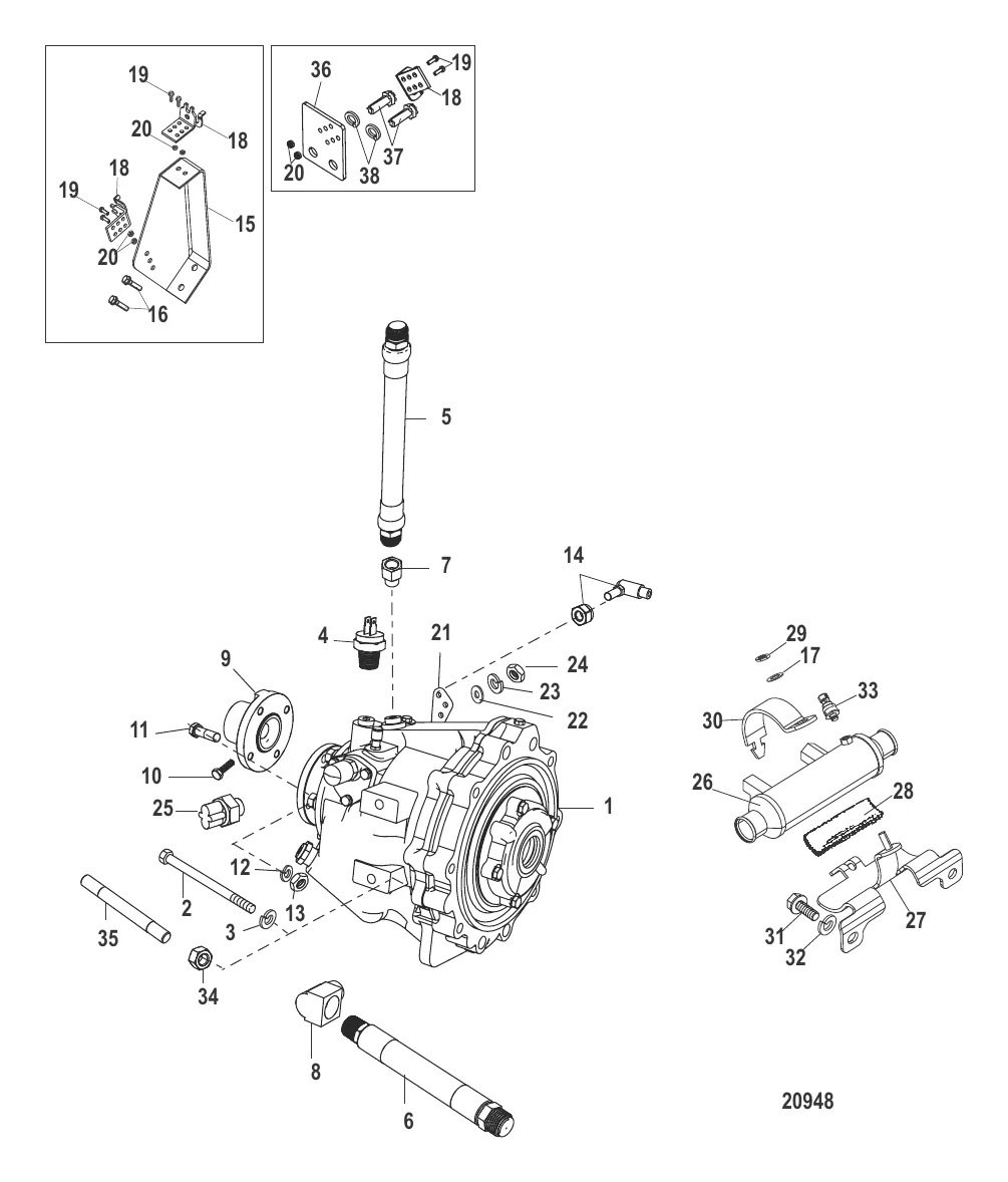 Трансмиссия и связанные детали (Borg-Warner 71C/ 72C)