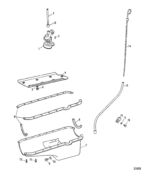 Oil Pan And Oil Pump (Serial # 0A398941 Thru 0D725499)