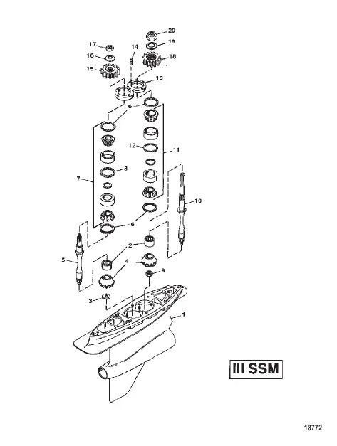 GEAR HOUSING ASSEMBLY (DRIVESHAFT) (III SSM)