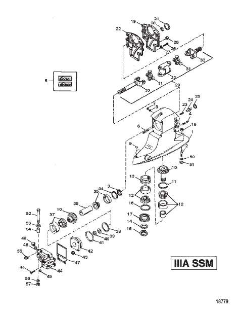 DRIVESHAFT HOUSING AND GEAR ASSY (IIIA SSM)