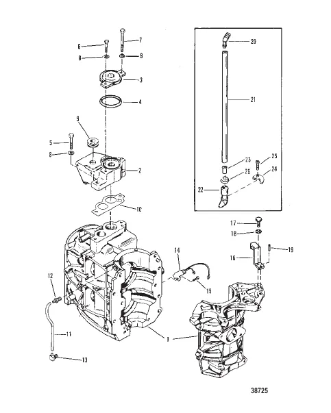 CYLINDER BLOCK AND THERMOSTAT