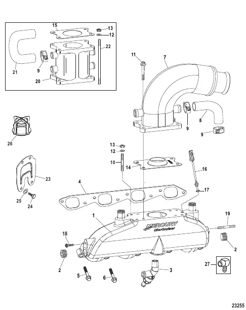Exhaust Manifold Elbow and Riser