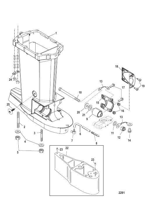 Корпус ведущего вала USA-0T801000/ BEL-0P268000 и выше