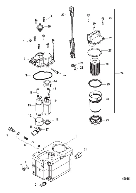 Fuel Module Components -Bravo (SN1A343749 and Above)