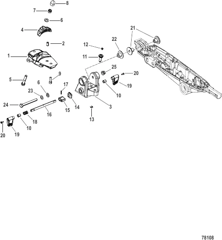 Rear Bracket Assembly 25/30 HP