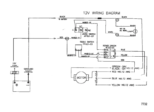 Схема электрических подключений (Модель HVF5000 / HVF5200) (12 В)