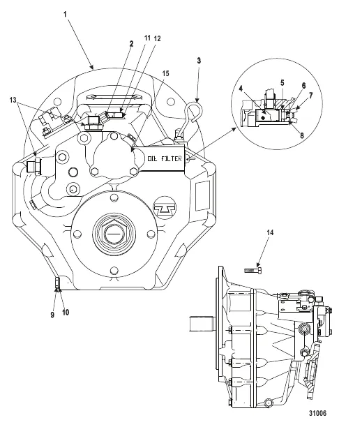 Transmission and Related Parts (Inboard) Technodrive 345
