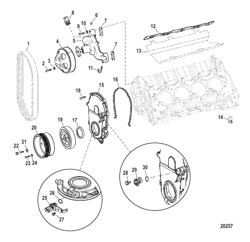Engine Components (Water Pump And Front Cover)