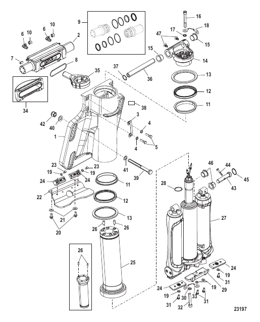 Power Trim/Steering Cylinder