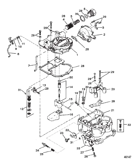 CARBURETOR (MERCARB - 2 BARREL)