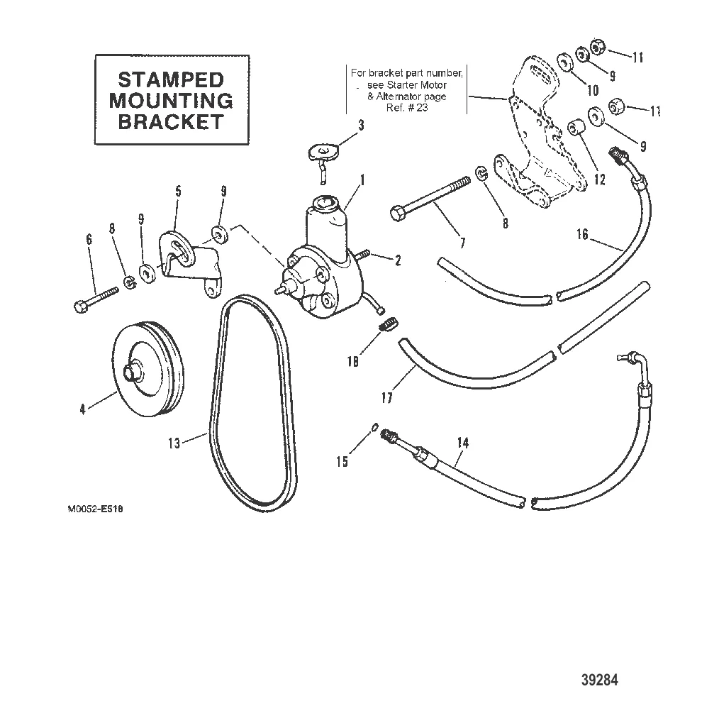 POWER STEERING COMPONENTS STAMPED MOUNTING BRACKET
