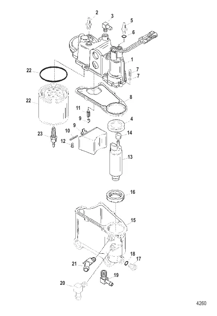 Vapor Separator Components SN 0E436767 and below