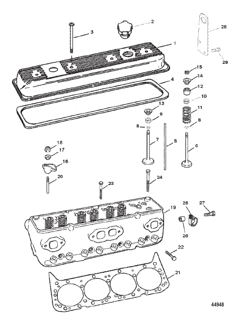 CYLINDER HEAD AND ROCKER COVER