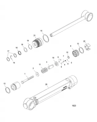 Компоненты цилиндра системы дифферента