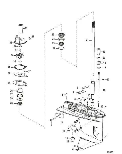 Gear Housing Driveshaft - 1.83:1 Gear Ratio