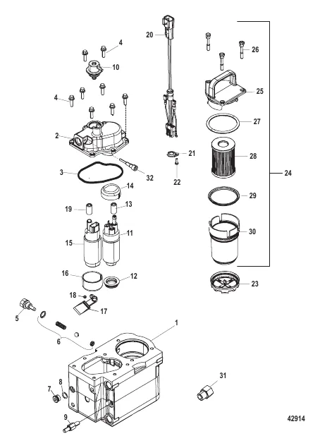 Fuel Module Components -Bravo (SN 1A349419 & Below)
