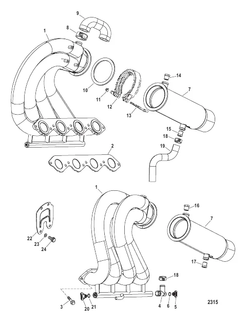 Exhaust Header / Tailpipe Assembly