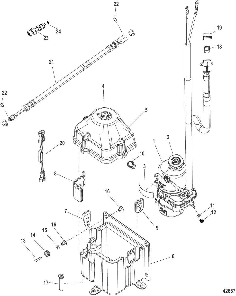 Комплект насоса – рулевой механизм с усилителем (4-24 фт.)
