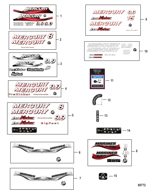 Decals SN 0R548600 and Below