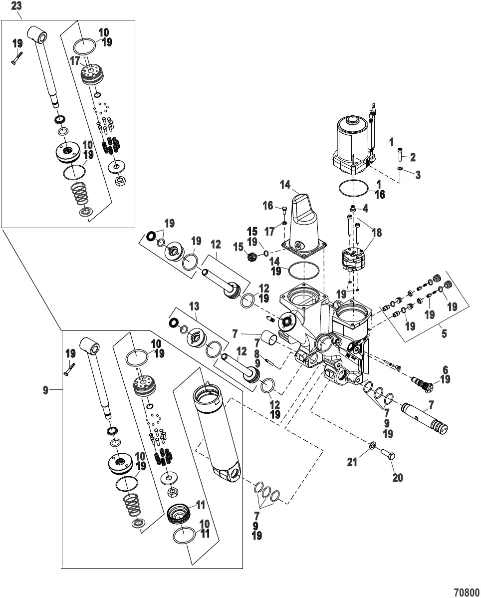 Power Trim Components Plastic Motor Housing