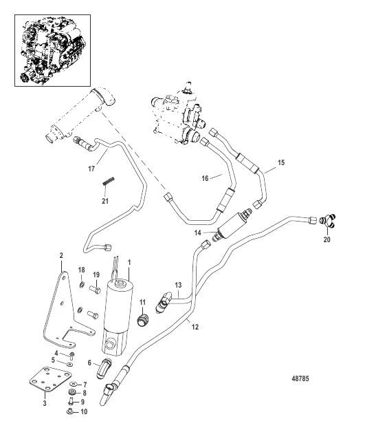 Fuel Pump and Fuel Lines 0M966604 and Above