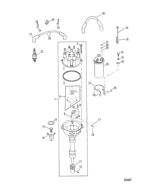 DISTRIBUTOR AND IGNITION COMPONENTS