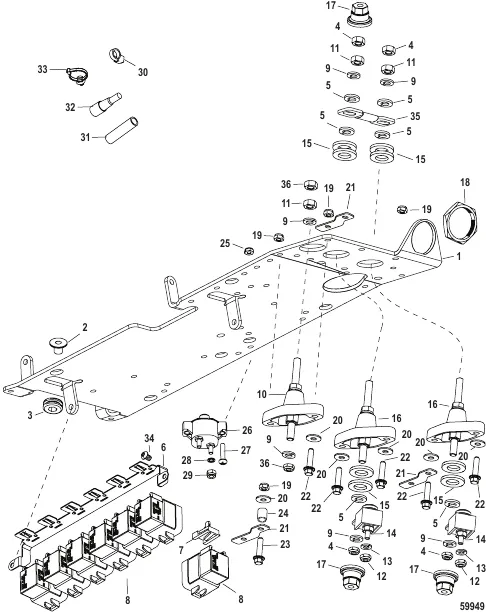 Electrical Plate Assembly 0M973453 and Above